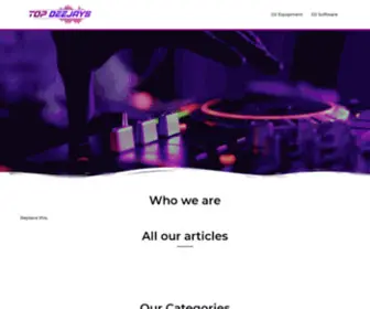 Topdeejays.com(DJ Gear Guides and Reviews) Screenshot