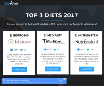 Topdietreview.com(Top 3 Weight Loss Diets of 2021) Screenshot