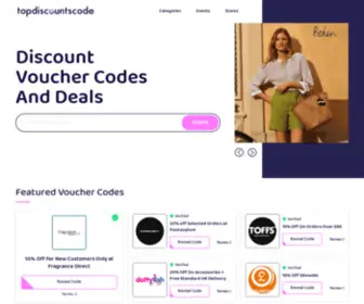 Topdiscountscode.co.uk(Voucher Codes) Screenshot