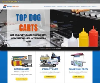 Topdogcarts.com(Hot Dog Carts) Screenshot