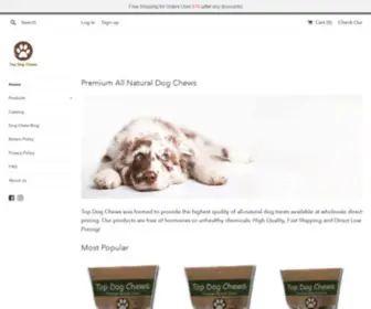 Topdogchews.com(Top Dog Chews All Natural Dog Treats) Screenshot