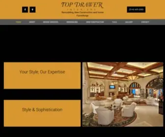 Topdrawerinteriors.com(Remodeling, New Construction and Home Furnishings) Screenshot