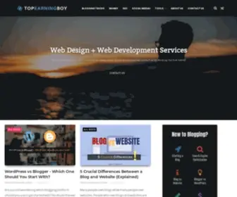 Topearningboy.com(Making Blogging And Earning Simpler) Screenshot