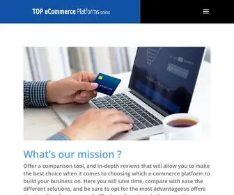 Topecommerceplatforms.online(Ecommerce platforms ranking) Screenshot