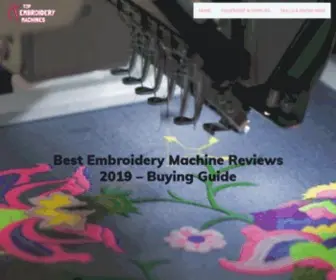 Topembroiderymachines.com(Best Embroidery Machine Reviews 2020) Screenshot