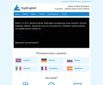 Topenglish.sk(Jazyková škola Bratislava) Screenshot