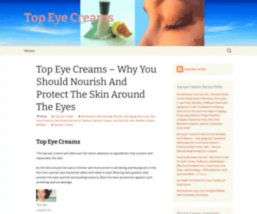 Topeyecreams.org(Top Eye Creams) Screenshot