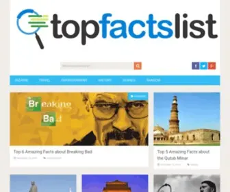 Topfactslist.com(Top Facts List) Screenshot