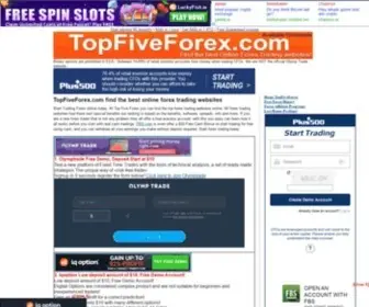 Topfiveforex.com(Top Five Forex The best online Forex Trading Websites) Screenshot