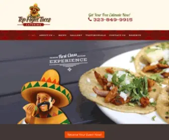 Topflighttacos.com(Taco Catering in Los Angeles & Orange County) Screenshot