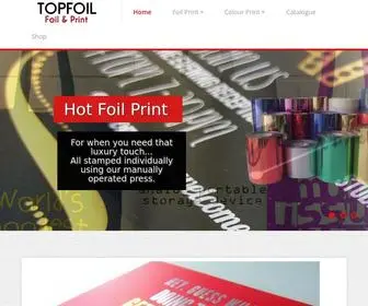 Topfoil.co.uk(Full Colour and Hot Foil Printing Services) Screenshot