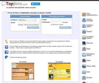 Topforo.com(La forma más fácil de crear un foro) Screenshot
