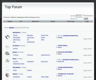 Topforum.com(Landing page) Screenshot