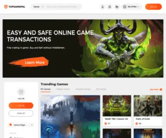 Topgamepal.com(Buy and Sell Game Currency) Screenshot