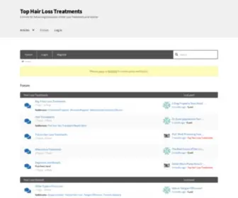 Tophairlosstreatments.com(A Forum for Advancing Discussion of Hair Loss Treatments and Science) Screenshot