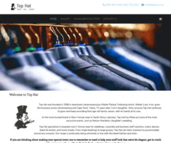 Tophat.co.za(Trusted brand in Men's formal wear in South Africa) Screenshot