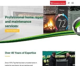 Tophathomecomfort.com(HVAC, Fireplaces, Stoves & More) Screenshot