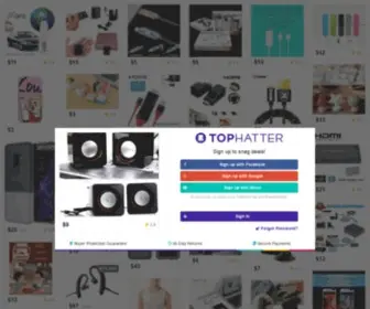 Tophatter.com(Auctions live online. Tophatter) Screenshot