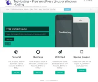 Tophosting.com(Unlimited Shared Hosting for Linux or Windows) Screenshot