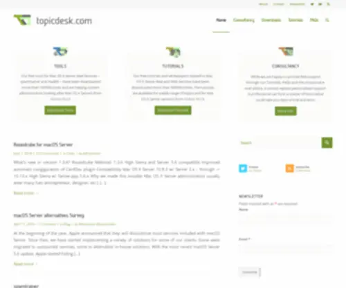 TopiCDesk.com(Tools, Support and Consultancy for OS X and macOS Server) Screenshot