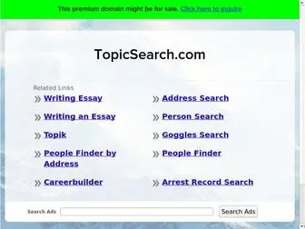 Topicsearch.com(The Leading Topic Search Site on the Net) Screenshot