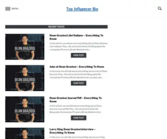 Topinfluencerbio.com(Learning and Getting Inspired by your Favorite Influencer) Screenshot