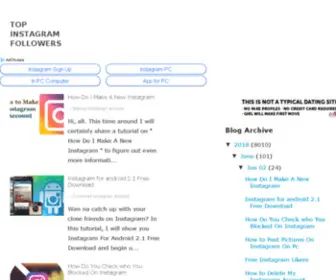 Topinstagramfollowers.com(Top Instagram Followers) Screenshot