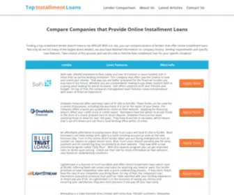 Topinstallmentloans.com(Top Installment Loan Companies ForCompare Direct Lenders) Screenshot
