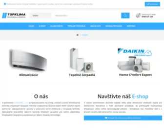 Topklima.sk(Predaj, montáž a servis klimatizácií a tepelných čerpadiel) Screenshot