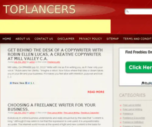 Toplancers.com(Dit domein kan te koop zijn) Screenshot