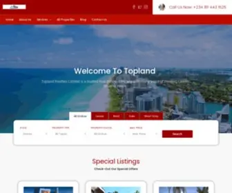 Topland.com.ng(Topland Realties Limited) Screenshot