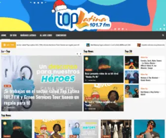 Toplatina.com.do(Top Latina 101.7 FM) Screenshot