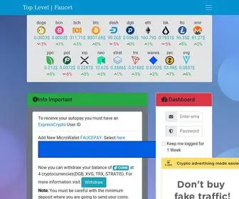 Toplevelfaucet.website(Top Level Faucet) Screenshot