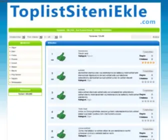 Toplistsiteniekle.com(Toplist Siteni Ekle) Screenshot