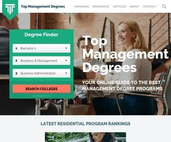 Topmanagementdegrees.com(Top Management Degrees) Screenshot