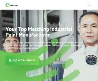 Topmatchcoatings.com(Leading industrial paint manufacturer) Screenshot