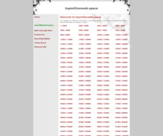 Topmillionweb.space(List of domains) Screenshot