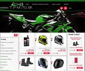Topmoto.sk(Oblečenie a prilby pre motorkárov) Screenshot