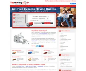 Topmoving.ca(Movers and Moving Companies) Screenshot