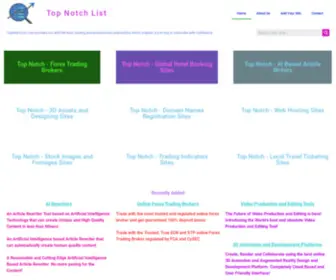 Topnotchlist.com(Listing of Popular and Top Notch) Screenshot