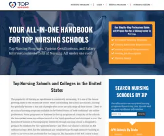 Topnursing.org(Top Nursing Schools) Screenshot