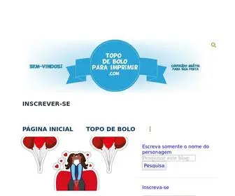 Topodeboloparaimprimir.com(Topo de Bolo para Imprimir) Screenshot