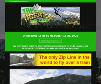 Topoftherockieszipline.com(Colorado Zip Line Tours) Screenshot