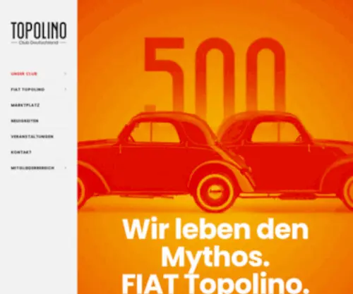 Topolino-Club-Deutschland.de(Oldtimer Freunde des FIAT 500 Topolino) Screenshot