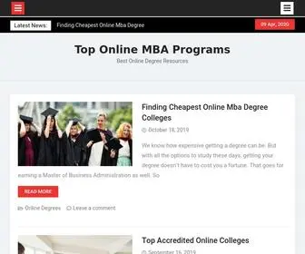 Toponlinembaprograms.us(Top Online MBA Programs) Screenshot