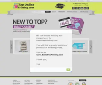 Toponlineprinting.com(Top Online Printing Services) Screenshot