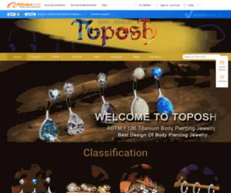 Toposh-Bodyjewelry.com(Qingdao Toposh International Trading Co) Screenshot