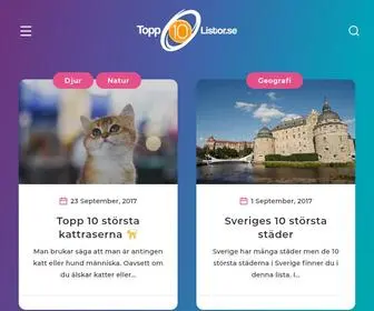 Topp10Listor.se(Listor om allt) Screenshot