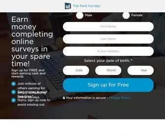 Toppaidsurveys.co.in(Let's start earning like 1000s of other people) Screenshot