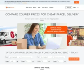 Topparcel.com(Easy Parcel Delivery from United Kingdom compare and ship) Screenshot